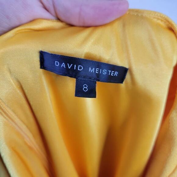 David Meister Bright Yellow Short Sleeve Sheath Dress 8‎ - Picture 6 of 8